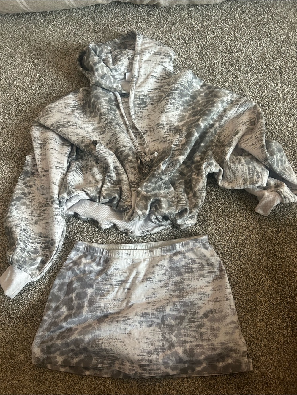 Urban Outfitters Gray Tie-Dye Loungewear Set